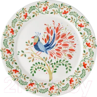 Тарелка столовая обеденная Liberty Jones Birds Of Paradise. Fantail Bird / LJ0000165