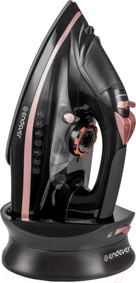 Беспроводной утюг Endever Delta-229 (черный/розовое золото)