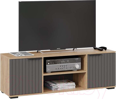 Тумба ТриЯ Хилтон исп.2 (дуб крафт золотой/графит матовый)