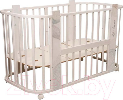 Детская кровать-трансформер INDIGO Green Line 5 в 1 поперечный маятник (волна)