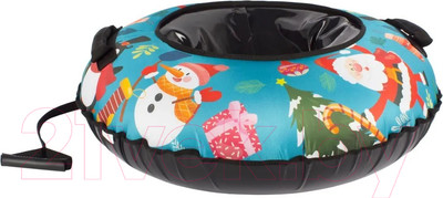 Тюбинг-ватрушка Snowstorm BZ-90 Cristmass / W112873 (90см, бирюзовый/черный)