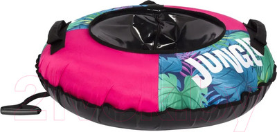 Тюбинг-ватрушка Snowstorm BZ-100 Jungle / W112913 (100см, розовый/зеленый)