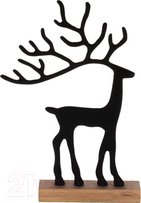 Статуэтка Eglo Baliguian Олень 427121 (алюминий/дерево, черный/натуральный)