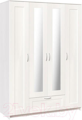 Шкаф Mio Tesoro Сириус 4-х створчатый 1 ящик 2.02.01.520.1 (белый)