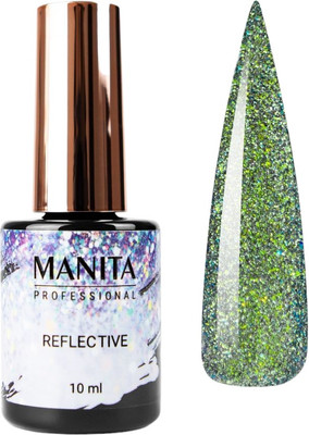 Гель-лак для ногтей Manita Professional Светоотражающий с хлопьями юки/Multichrome Reflective №06 (10мл)