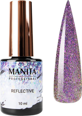 Гель-лак для ногтей Manita Professional Светоотражающий с хлопьями юки/Multichrome Reflective №08 (10мл)