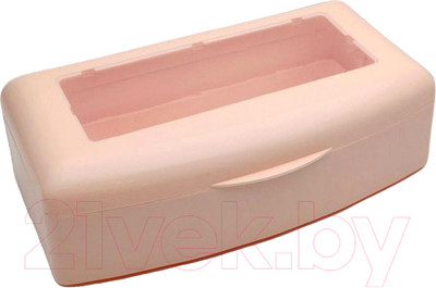 Контейнер для дезинфекции Nail Art С прозрачной крышкой (персиковый)