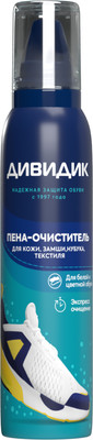 Очиститель для обуви Дивидик Пенный для изделий из кожи замши велюра (150мл)