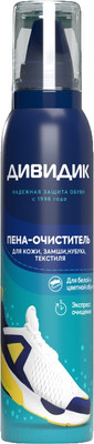 Очиститель для обуви Дивидик Пенный для изделий из кожи замши велюра (150мл)