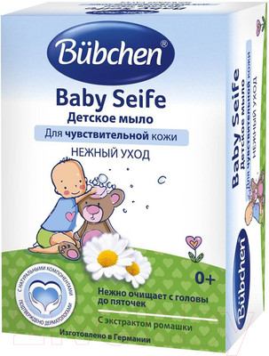 Мыло твердое детское Bubchen Надежная защита с экстрактом ромашки (125г)