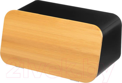 Хлебница Elan Gallery С бамбуковой крышкой-доской / 240397 (черный)