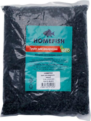 Грунт для аквариума Homefish 84335 (1кг, черный)