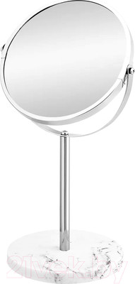 Зеркало косметическое El Casa На мраморной подставке / 240370 (хром)