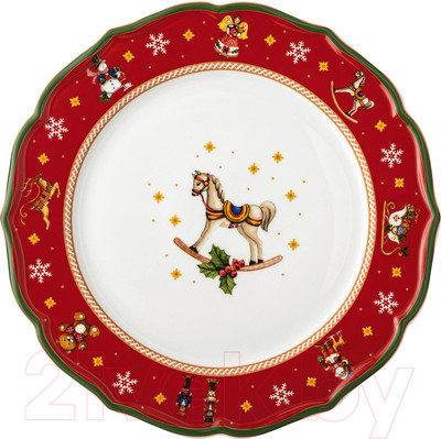 Блюдо Hutschenreuther Happy Wintertime. Лошадка / 02488-727471-10873 (красный)