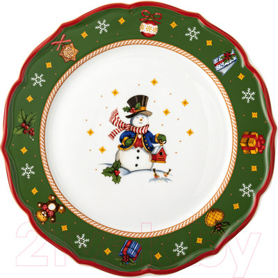 Блюдо Hutschenreuther Happy Wintertime. Снеговик / 02488-727472-10873 (зеленый)