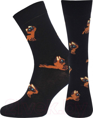Носки Брестские Котенок по имени Гав 2155 рис.497 (р.29, черный)