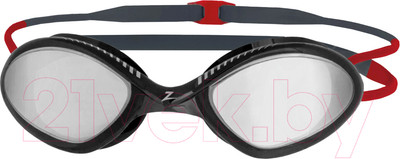 Очки для плавания ZoggS Tiger Titanium / 461094 (Regular, серый/красный)