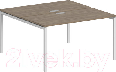 Комплект письменных столов Norden 160x163.8x75 / SG.249.OD.44.WH (белый/дуб темный)