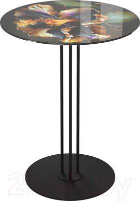 Журнальный столик Sheffilton SHT-CT55/H43 (ночной цветок/черный муар)