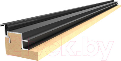 Коробка FiloMuro Revers Invisible 43 четверть ALU под 2 петли (2.5шт, черный)