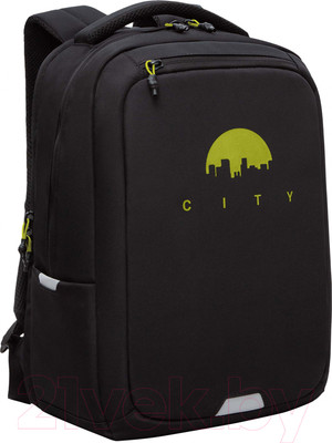 Рюкзак Grizzly RU-434-3 (черный/салатовый)