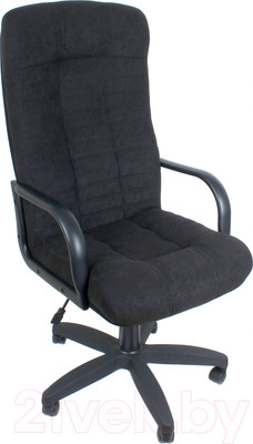 Кресло офисное Деловая обстановка Атлант Стандарт флок (микрофибра/черный)