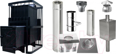 Печь-каменка КомфортПром Сталь закрытая / 1002210029