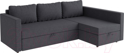 Диван угловой Mio Tesoro Тилаус длинный подлокотник (Dark Grey)