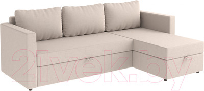 Диван угловой Mio Tesoro Тилаус короткий подлокотник (Cream)