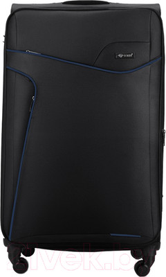 Чемодан на колесах Solier STL1651 (L, черный/голубой)