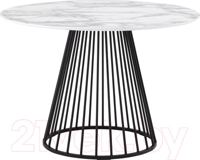 Обеденный стол Stool Group Ливерпуль 110x110 (мраморный/ножки черные)