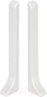 Заглушка для плинтуса Profiling ПЛ-80 (2шт, серебро/матовый)