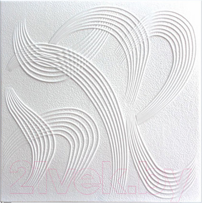 Потолочная плита SOLID С2040 из экструдированного пенополистирола (500x500, уп. 8шт, белый)