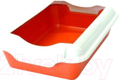 Туалет-лоток Homecat Бюджет с бортиком / 70032 (красный)