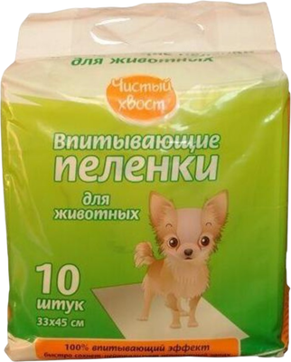 Одноразовая пеленка для животных Чистый хвост 33x45 / 68633 (10шт)