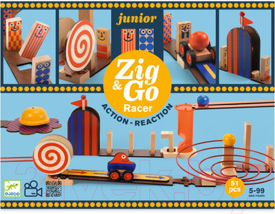 Конструктор кинетический Djeco Zig & Go 51 / DJ05650