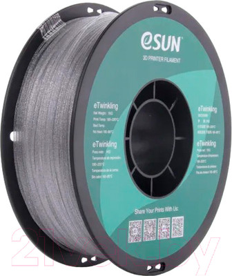Пластик для 3D-печати eSUN eTwinkling Filament / т0036026 (1.75мм, 1кг, серебристый)