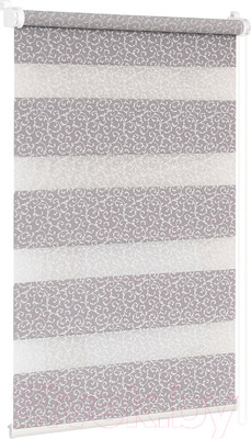 Рулонная штора Delfa Сантайм День-Ночь Декор МКД DN-45020 (62x160, белый/серебристый)