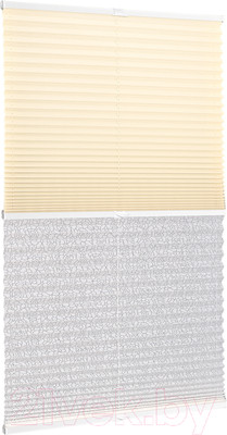 Штора-плиссе Delfa Basic Uni СПШ-3100/1102 Basic Transparent (57x160, кремовый/белый)