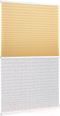 Штора-плиссе Delfa Basic Uni СПШ-3105/1102 Basic Transparent (68x160, бежевый/белый)