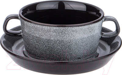 Чаша бульонная Lefard Graphite 474-237 (с блюдцем)