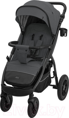 Детская прогулочная коляска INDIGO Epica XL Air с сумкой (темно-серый)