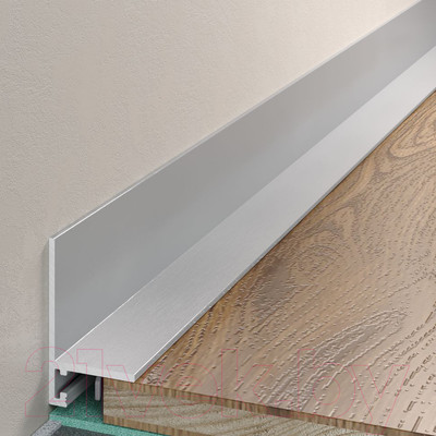 Микроплинтус Русский Профиль 16-20мм 2.4м (серебро матовое)