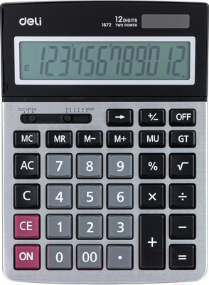Калькулятор Deli Core / 1672 (серебристый)