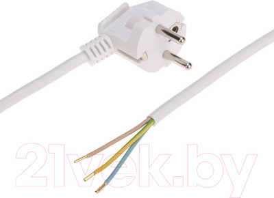 Шнур сетевой Rexant 11-1321 (5м, белый)