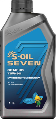 Трансмиссионное масло S-Oil Seven Gear HD 75W90 / E107809 (1л)