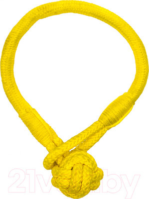 Игрушка для собак Playology Tough Tug Knot / P33360 (с ароматом курицы, желтый)