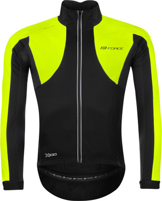 Велокуртка FORCE X100 / 899860-XL-F (черный/ флуоресцентный)