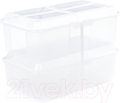 Набор контейнеров Полесье №27 5л с крышками / 73737 (2шт, прозрачно-белый)