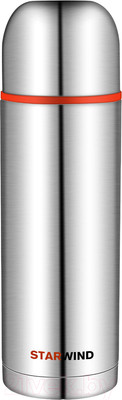 Термос для напитков StarWind 20-1000 (серебристый/красный)